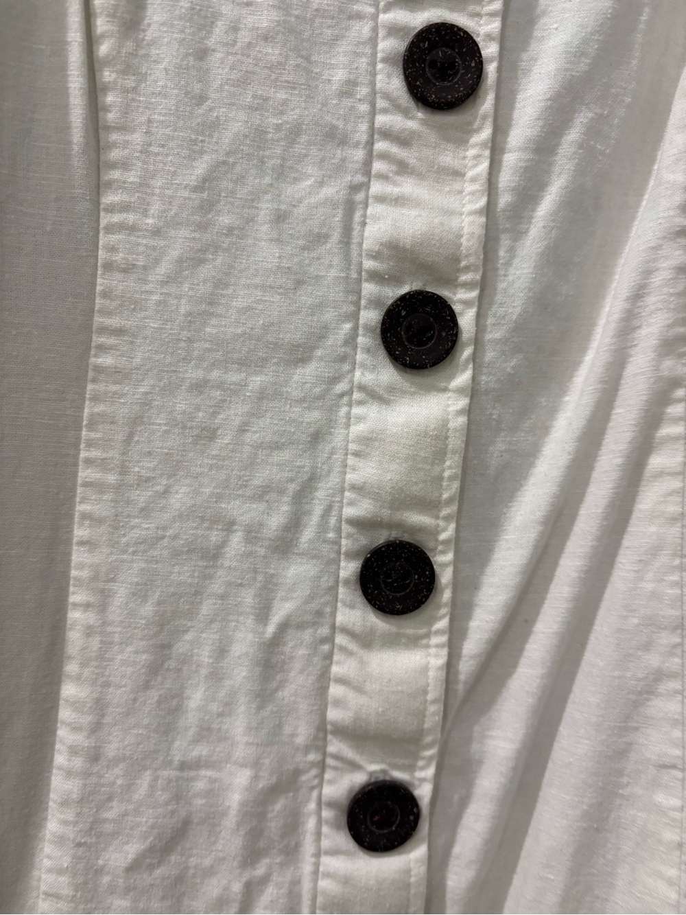 Express White Button-Front Mini Sundress - Picture 2 of 3